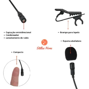 Microfone Lapela Portatil